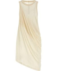 Rick Owens - Semi-Transparent Draped Cotton Jersey Tank Top - Lyst