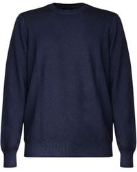 Fay - Fine Knit Crew-Neck Virgin Wool Sweater - Lyst