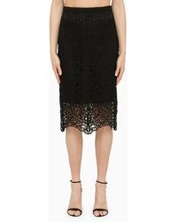 Burberry - Lace Pencil Skirt - Lyst