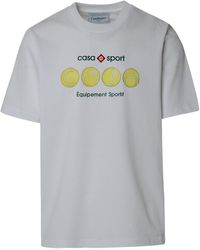 Casablancabrand - Casa Sport White Organic Cotton T-shirt - Lyst