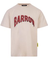 Barrow - Dove T-Shirt With Front And Back Print - Lyst