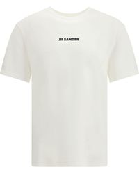 Jil Sander - Crew-Neck Cotton T-Shirt With Printed Logo - Lyst