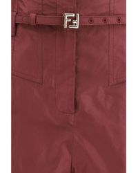 Fendi - Taffeta Silk Pants - Lyst