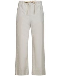 Max Mara - Ice Poplin Smmargento Straight-Leg Trousers - Lyst