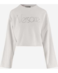 Versace - 1978 Re-edition Crop Sweatshirt With Logo - Lyst