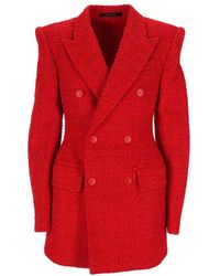 Balenciaga - Tweed Blazer Jacket - Lyst