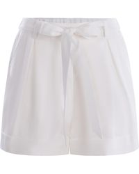 Pinko - Shorts Primula Made Of Slub Linen - Lyst