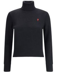 Ami Paris - Ami De Coeur Turtleneck Sweater - Lyst