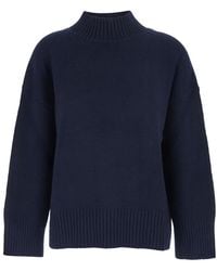 Le Plain - Mock Neck Cashmere Pullover Top - Lyst