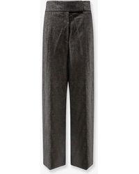 BOSS - Telda Viscose And Virgin Wool Trousers - Lyst