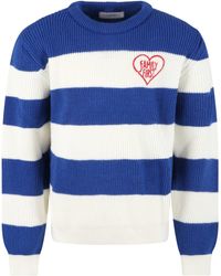 FAMILY FIRST  Milano Multicolor Sweater For Kids With Heart - Blue