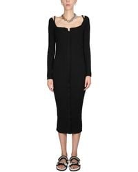 Philosophy Di Lorenzo Serafini - Ribbed Knit Midi Dress - Lyst