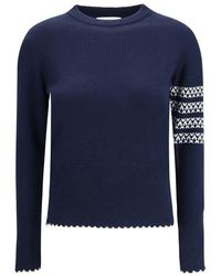 Thom Browne - Blue Wool Oves Aries Sweatshirt - Lyst