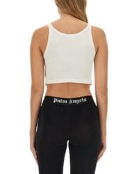 Palm Angels - Cropped Tank Top Cotton - Lyst