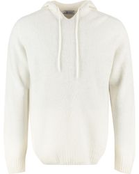THE (Alphabet) - Knit Hoodie With Ribbed Edges Lambswool Knitwear - Lyst