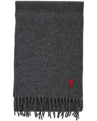 Ami Paris - Rectangular Oversize Scarf With Adc Patch On The Front - Lyst