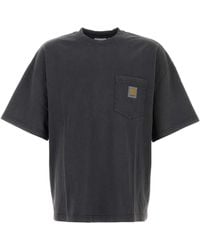 Carhartt - Charcoal Cotton S/S Hudson Pocket T-Shirt - Lyst