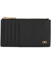 Ferragamo - Card Holder Gancini Calfskin Wallets & Cardholders - Lyst