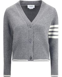 Thom Browne - Virgin Wool Cardigan With Embrodery Geese - Lyst