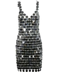 Rabanne - Disc Detailed Chainmail Mini Dress - Lyst