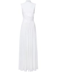 Alaïa - Silk Knit Dress With Cut-Out - Lyst