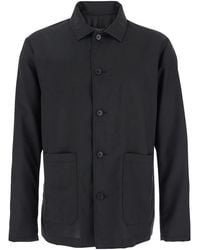 Low Brand - Jacket With Classic Collar And Patch Pockets On The Front - Lyst