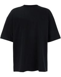Juun.J - T-Shirt With Tone-On-Tone Logo Embroidered On The Front - Lyst