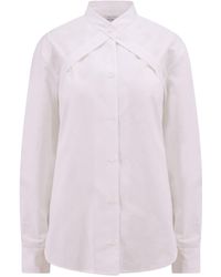 Off-White c/o Virgil Abloh - Chic Cotton Shirt With Straps And Metal Buckle - Lyst
