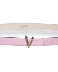 Versace Virtus Buckled Belt - Pink