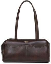 Prada - Cocoa Prada Carry Satchel Bag - Lyst