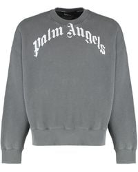 Palm Angels - Cotton Sweatshirt With Logo Sweatshirts - Lyst