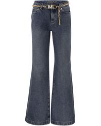 Michael Kors - Denim Flair Jeans With Belt - Lyst