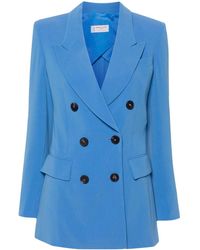 Alberto Biani - Double-Breasted Crepe Blazer - Lyst