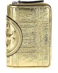 Tory Burch - Fleming Soft Metallic Square Quilt Wallets, Card Holders - Lyst