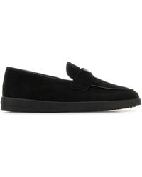 Prada - Suede Loafers - Lyst