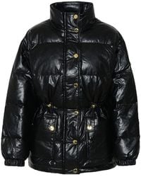 Michael Kors - Black Polyurethane Jacket - Lyst