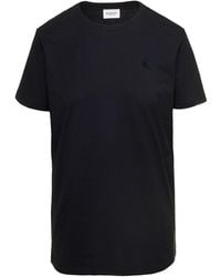 Isabel Marant - Crewneck T-Shirt With Logo Embroidery - Lyst