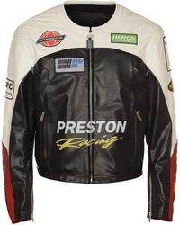 Heron Preston - Moto Patches Leather Jacket - Lyst