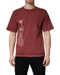 Dolce & Gabbana - Print Round Neck Short Sleeve T-Shirt Cotton - Lyst