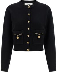 Chloé - Wool Cardigan - Lyst