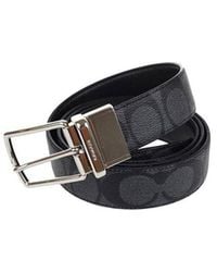 COACH - Belt Charcoal- Leather Accessories - Lyst