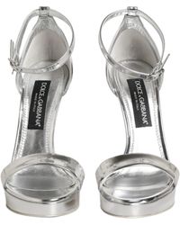Dolce & Gabbana - Leather Platform Keira Sandals Shoes Pl+Pu - Lyst