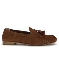 Fratelli Rossetti - Calf Leather Bos Taurus Slip-On Loafers - Lyst