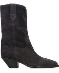 Isabel Marant - Suede Ankle Boots With Pointy Toe For (Fw23) - Lyst