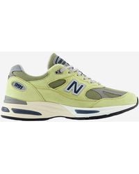 New Balance - Sneakers 991V2 Pigskin/Synthetic/Mesh Trainers - Lyst