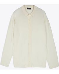 Roberto Collina - Camicia Ml Off Cotton Knit Shirt With Long Sleeves - Lyst