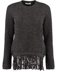 Max Mara - Femme Ribbed Sweater With Fringes - Lyst