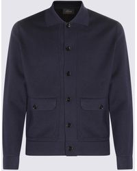 Brioni - Navy Cotton And Cashmere Blend Casual Jacket - Lyst