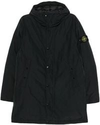 Stone Island - Logo-Patch Hooded Parka - Lyst