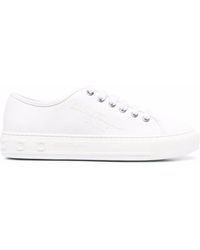 Ferragamo - Ferragamo Embossed-Logo Low-Top Sneakers - Lyst